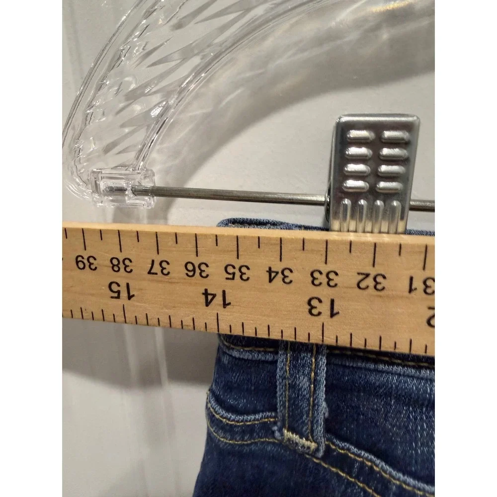 7‎ For All Mankind Womens Ankle Jeans Distressed Gwenevere Blue 28
